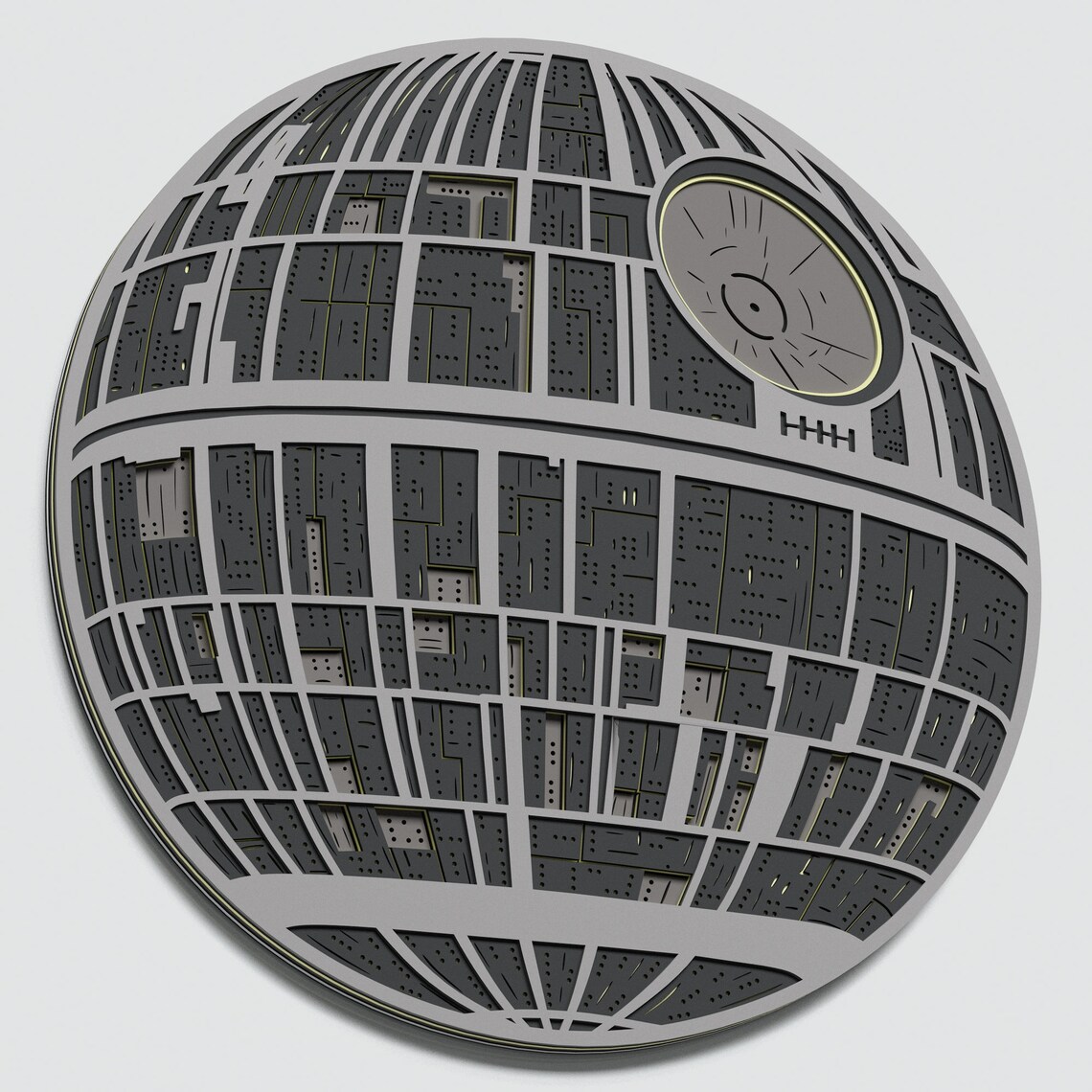 Multilayer Death Star Mandala SVG Layered Star Wars Mandala Etsy