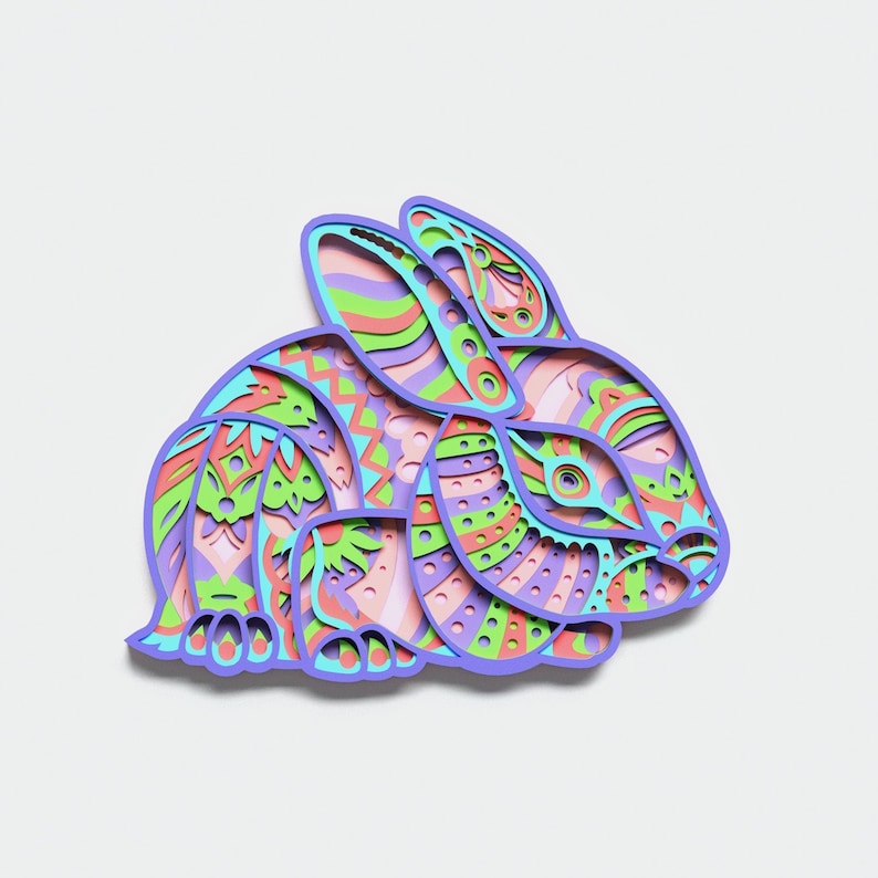 Download Multilayer Rabbit Mandala DXF SVG CDR Vector Mandala file ...