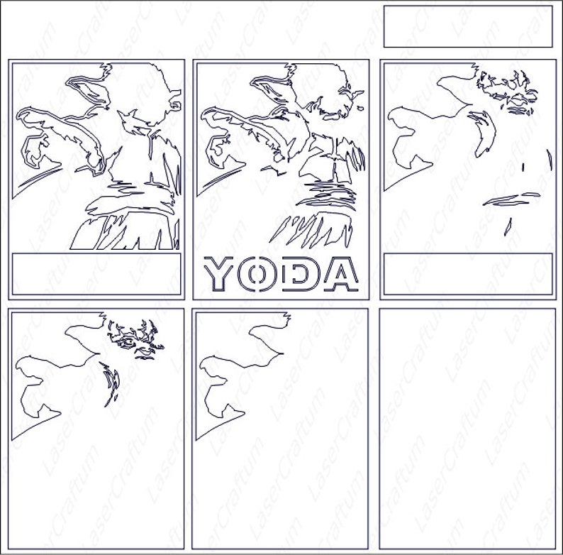 Download Multilayer Yoda Mandala DXF SVG Layered Star Wars Mandala ...