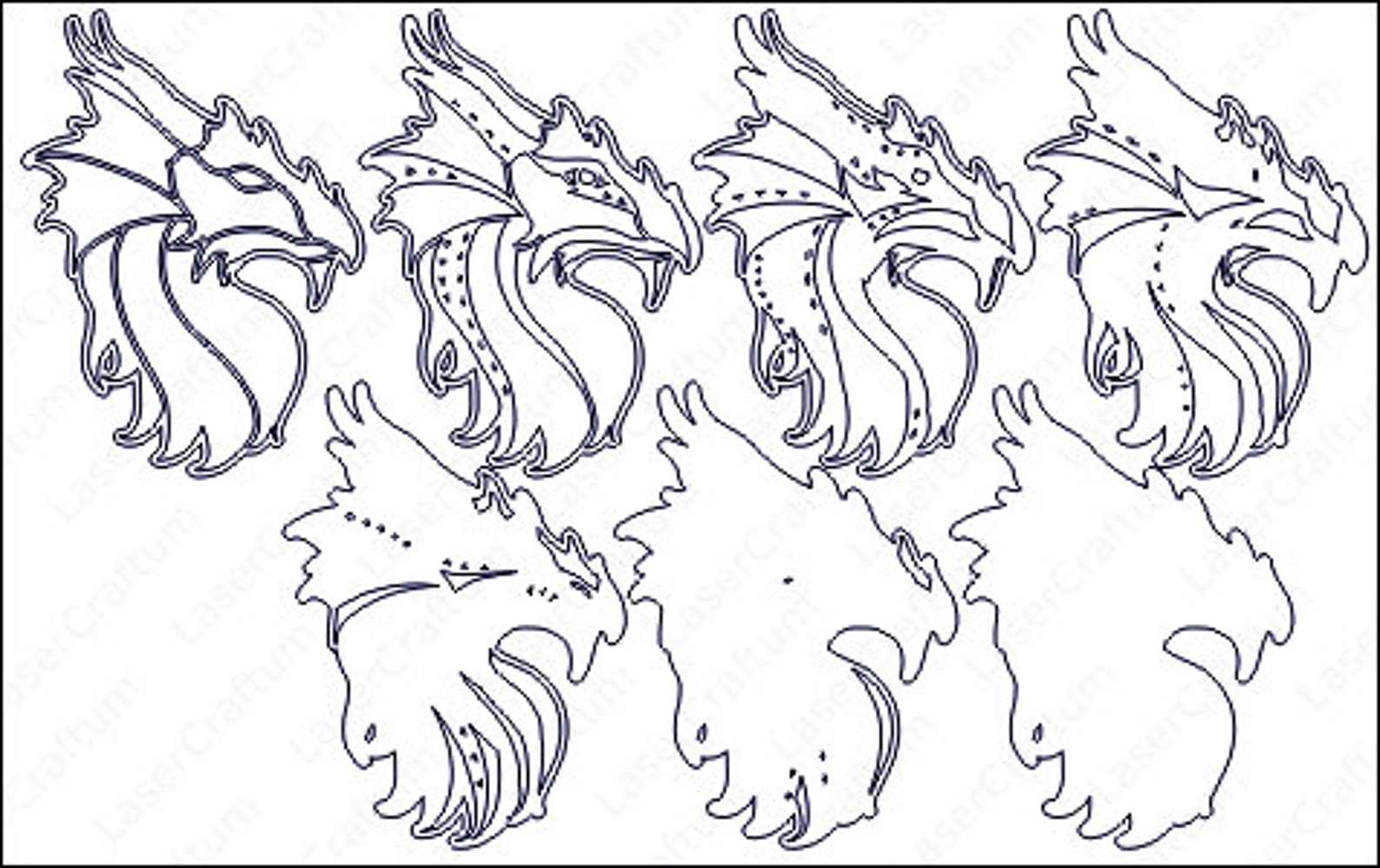 Download Multilayer Dragon Mandala DXF SVG Vector Mandala file for | Etsy