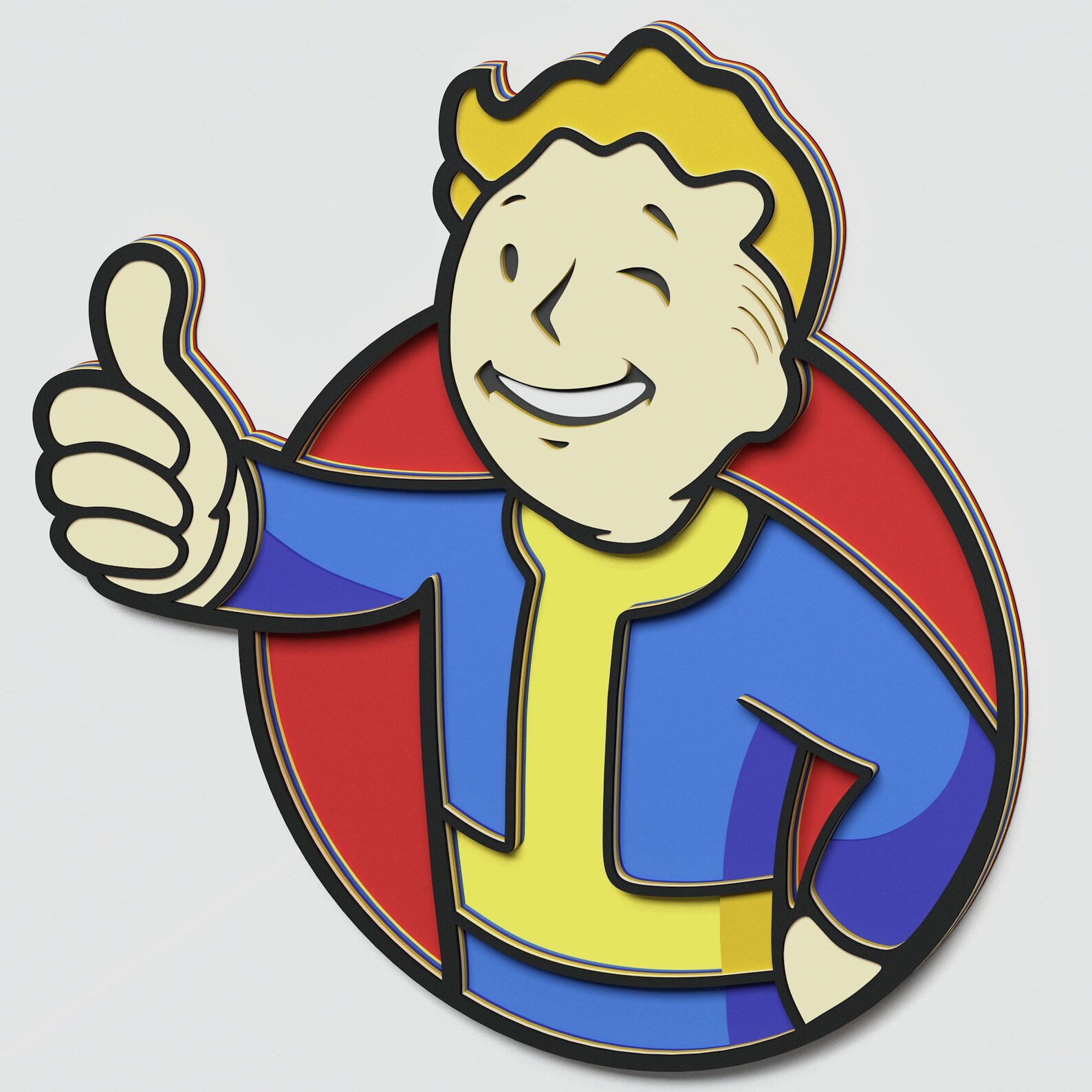 Download Multilayer Vault Boy Mandala DXF SVG Vector Vault Boy | Etsy