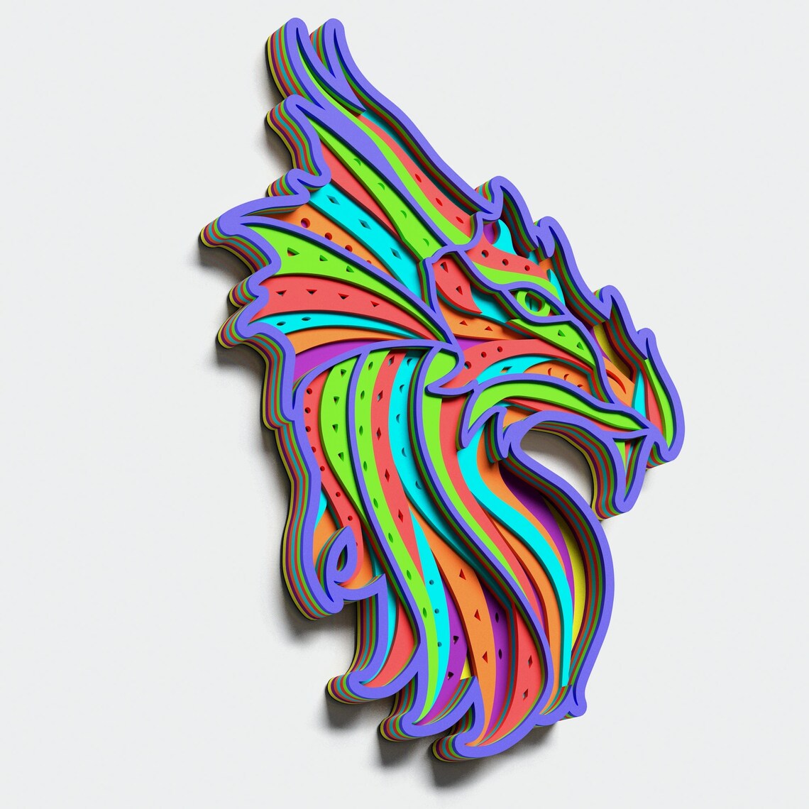 Download Multilayer Dragon Mandala DXF SVG Vector Mandala file for ...