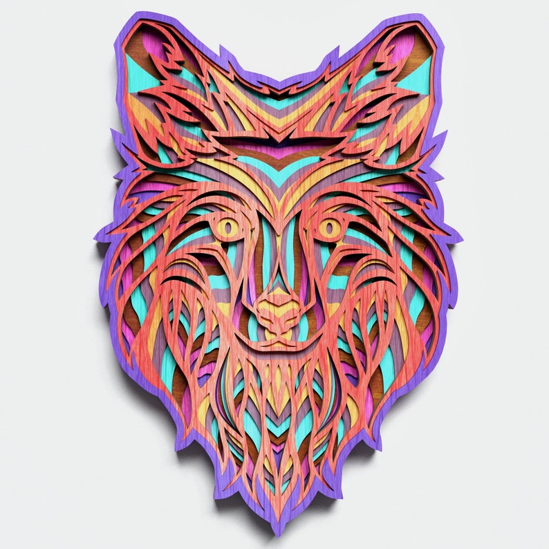 Download Multilayer Fox Mandala DXF SVG CDR Vector Mandala file for ...