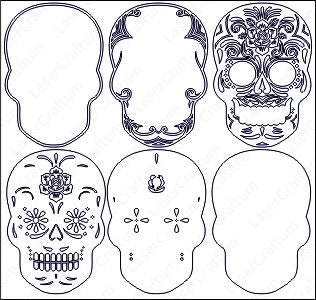 Multilayer Sugar Skull Mandala S2 DXF SVG Vector Mexican | Etsy