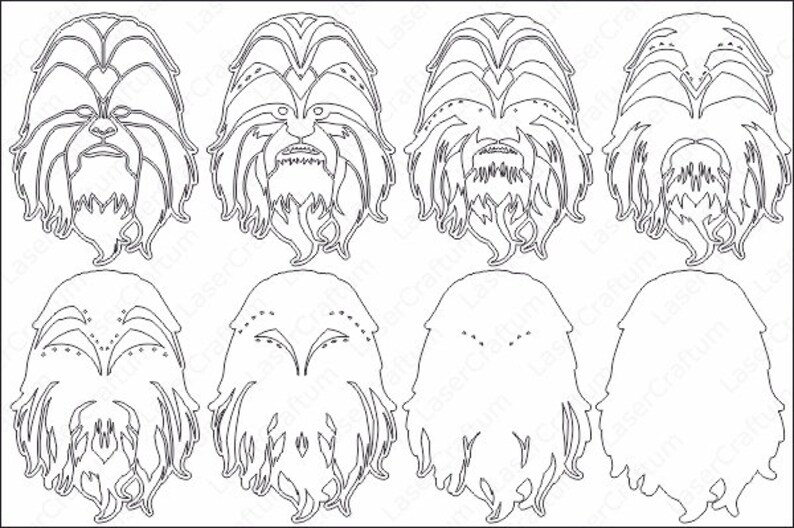 Download Multilayer Chewbacca Mandala DXF SVG Vector Star Wars | Etsy
