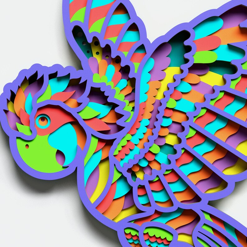 Download Multilayer Parrot Mandala svg DXF SVG CDR Vector Mandala ...