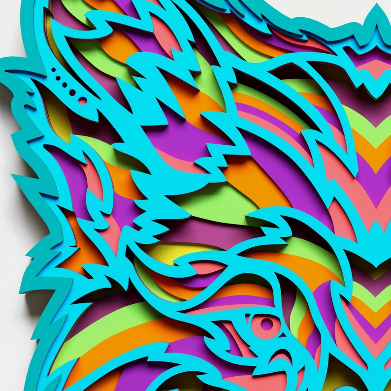 Download Multilayer Wolf Mandala DXF SVG CDR Vector Mandala file ...