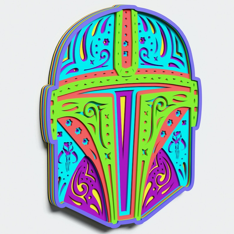 Download Multilayer Star Wars Helmet Mandala DXF SVG Vector Star Wars | Etsy