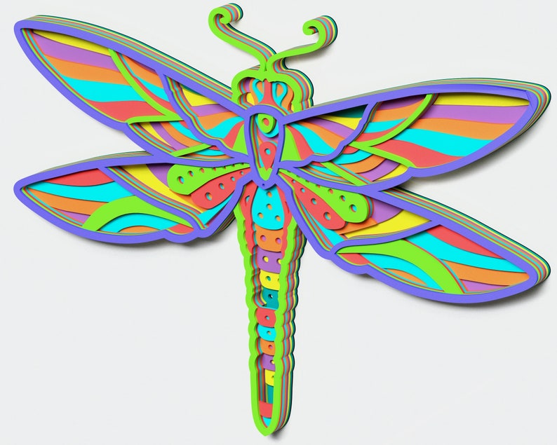 Multilayer Dragonfly Mandala SVG Vector Mandala file for | Etsy