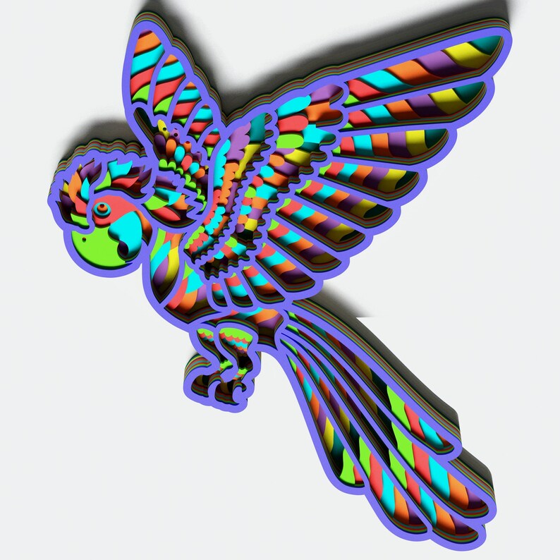 Download Multilayer Parrot Mandala svg DXF SVG CDR Vector Mandala ...