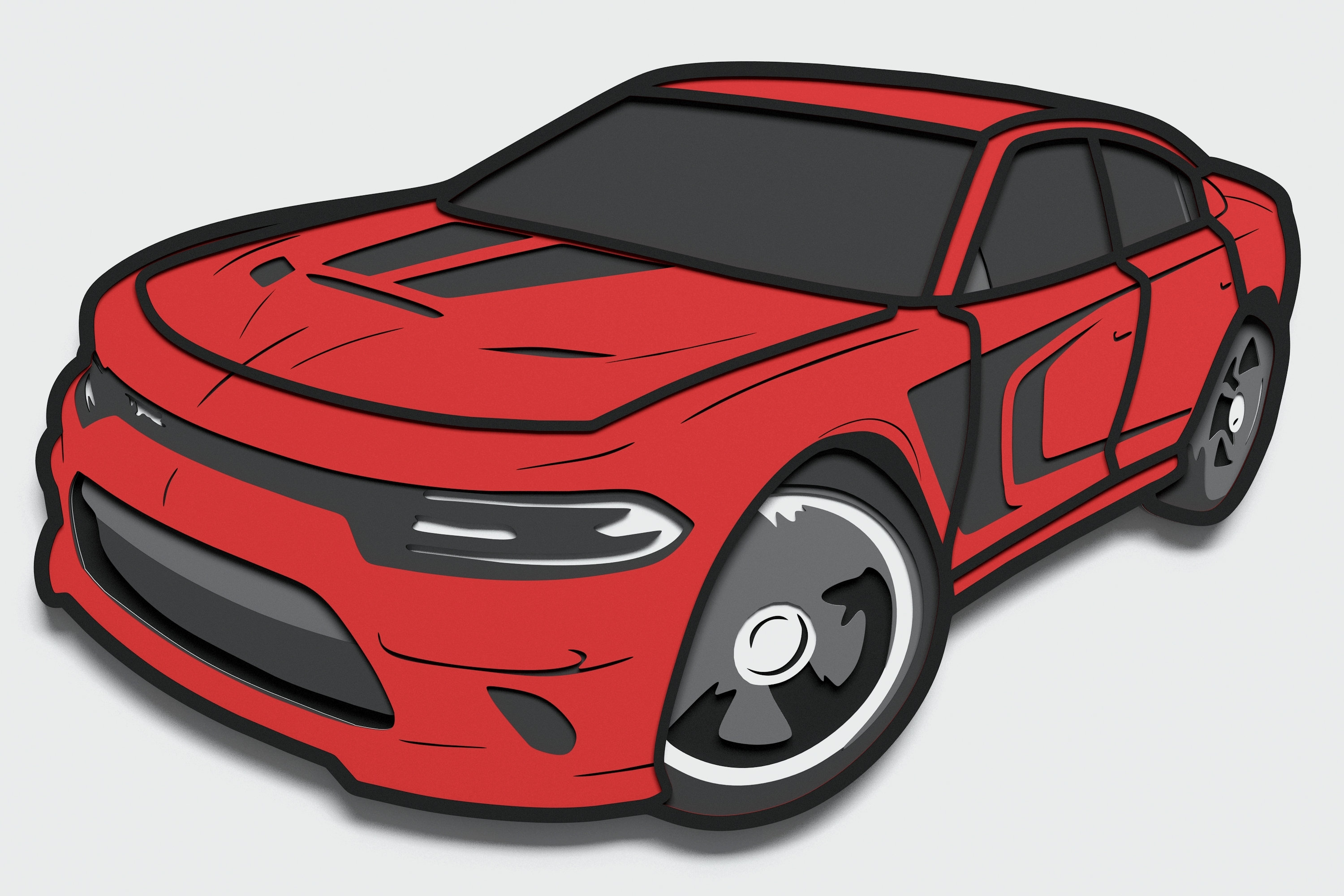 Multilayer Racing Car Design SVG Vector Hot Wheels Mandala Etsy