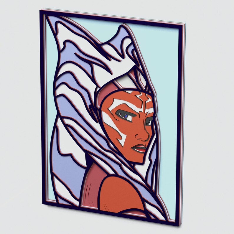 Download Multilayer Ahsoka Tano Mandala DXF SVG Layered Star Wars | Etsy