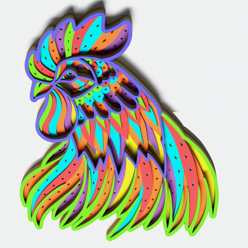 Download Multilayer Rooster Mandala Wood Wall Art Mandala Rooster Svg 3d Mandala Svg Vector Mandala File For Laser Cutting Instant Download Stamping Kits How To Minyamarket Com