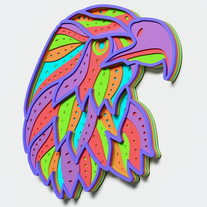 Download Multilayer Eagle Mandala DXF SVG CDR Vector Mandala ...
