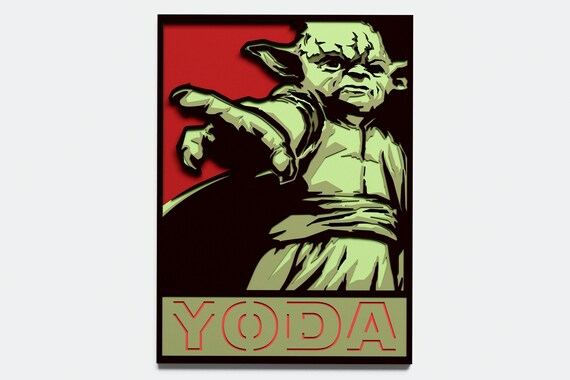 Download Multilayer Yoda Mandala Dxf Svg Layered Star Wars Mandala Etsy