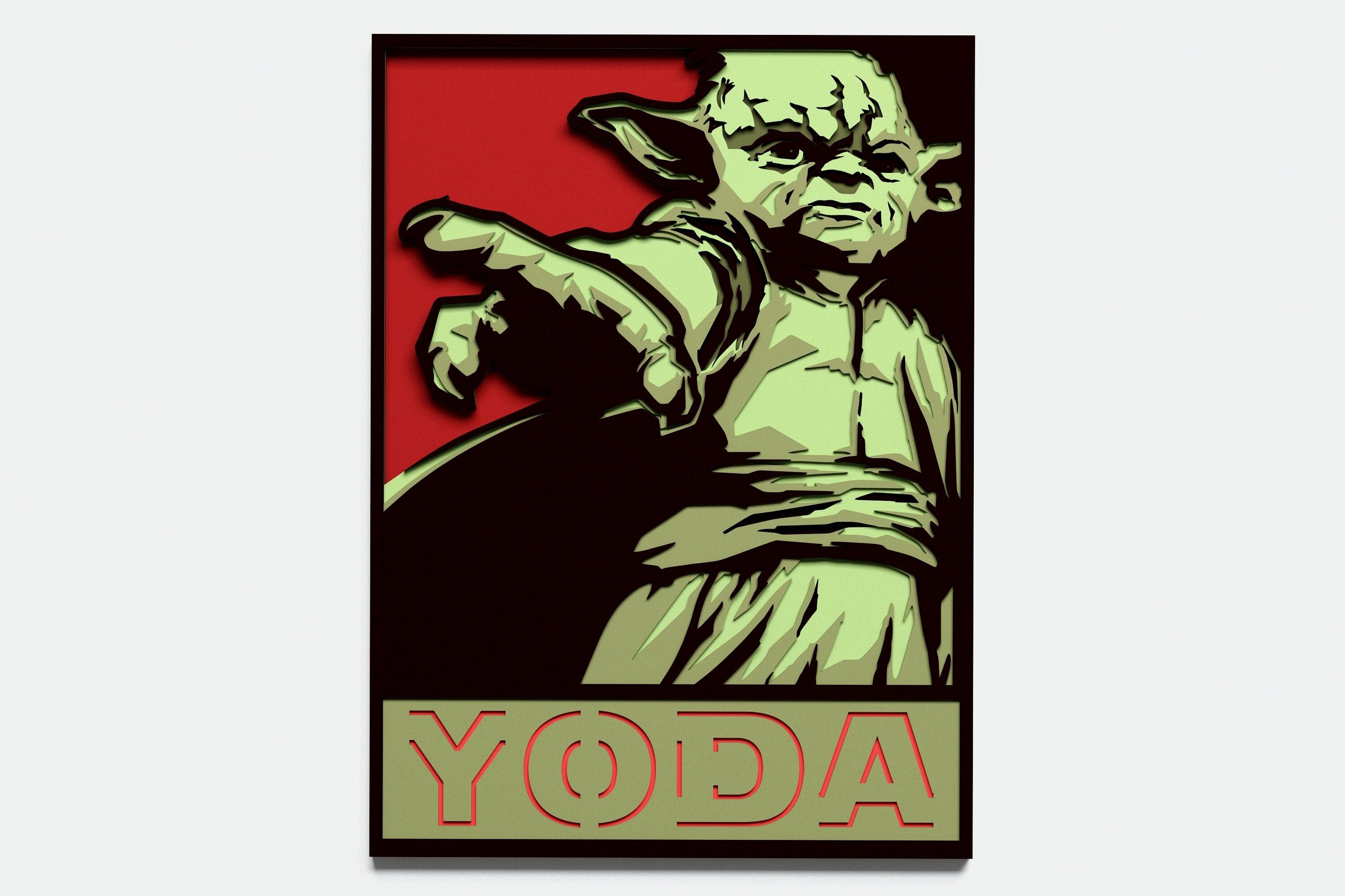 Download Multilayer Yoda Mandala Dxf Svg Layered Star Wars Mandala Etsy