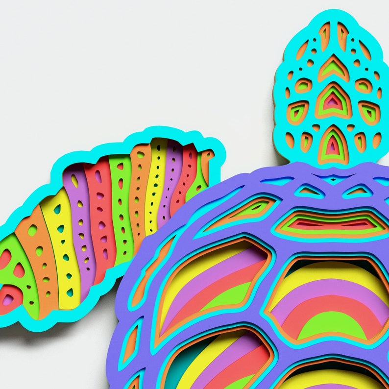 Download Multilayer Turtle Mandala DXF SVG Vector Mandala file for ...