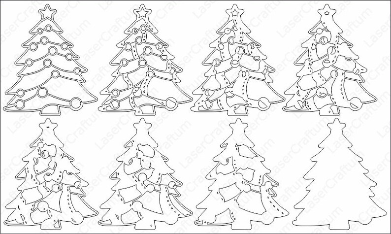 Download Multilayer Christmas Tree Mandala DXF SVG Vector Christmas ...