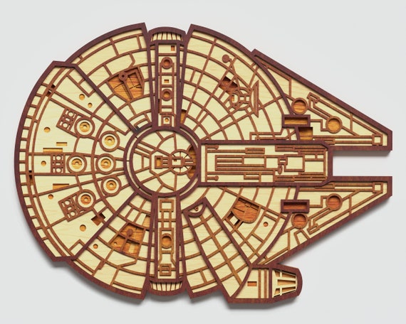 Download Multilayer Millennium Falcon Mandala Svg Layered Star Wars Etsy