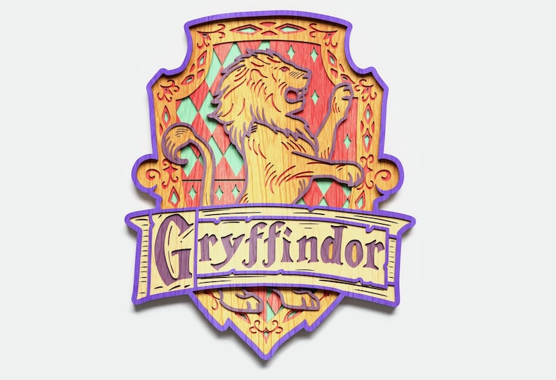 Download Multilayer Gryffindor Crest Mandala svg DXF SVG Vector | Etsy