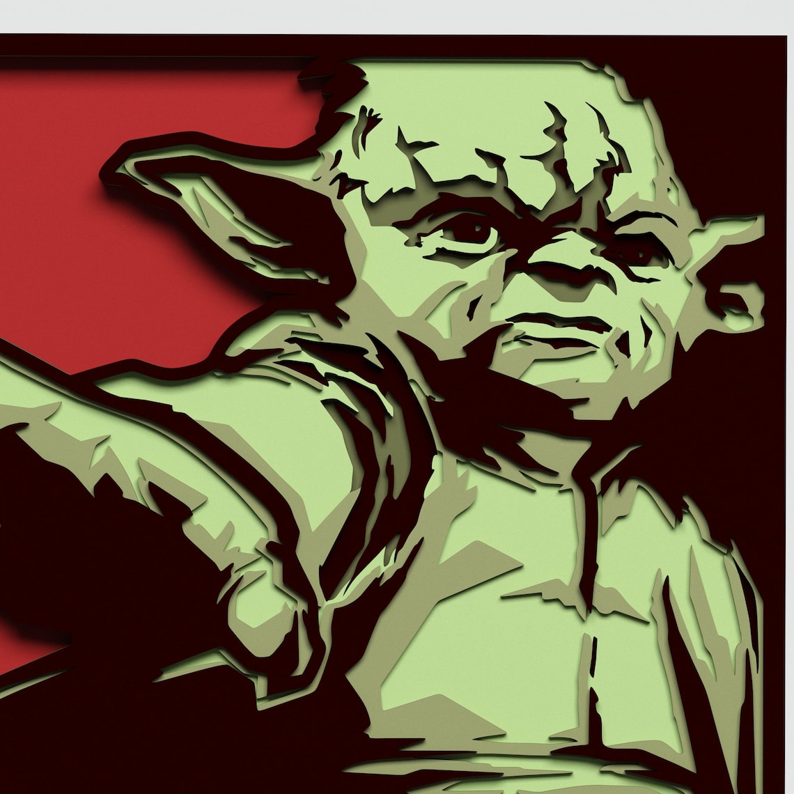 Multilayer Yoda Mandala DXF SVG Layered Star Wars Mandala Etsy