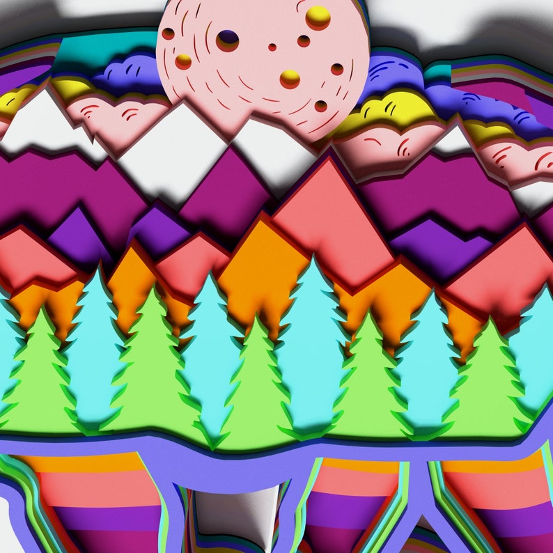 Download Multilayer Bear Mandala DXF SVG CDR Vector Mandala file ...