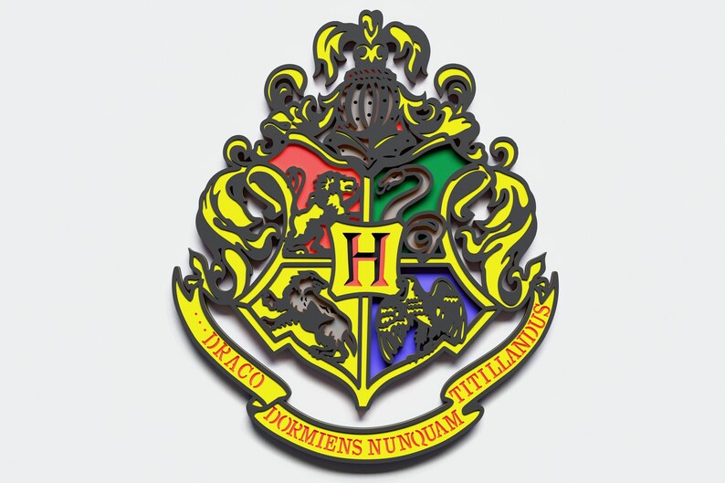 Download Multilayer Hogwarts Crest Mandala svg DXF SVG CDR Vector ...