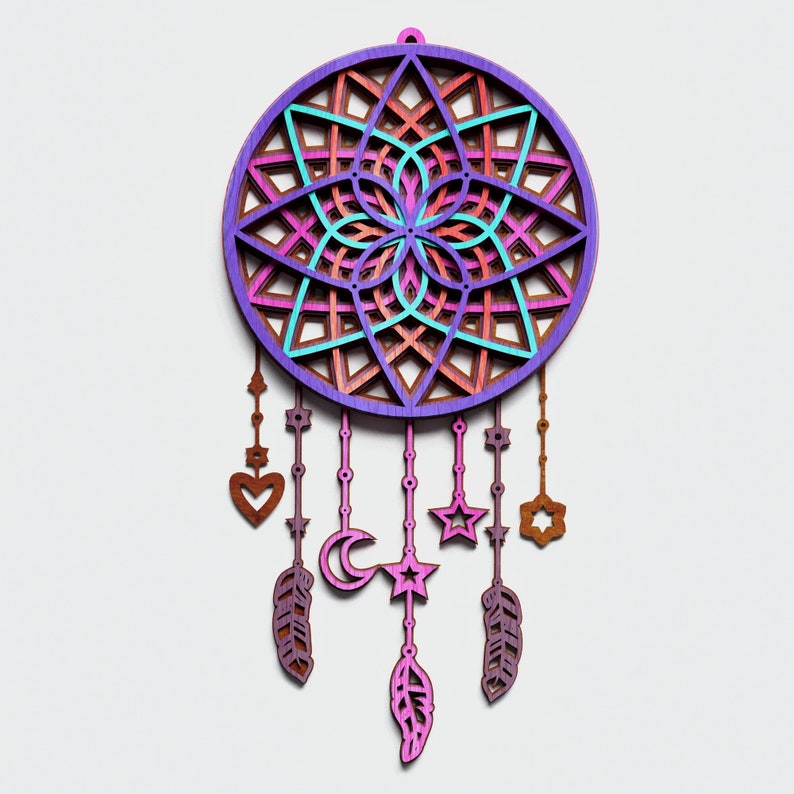 Download Dream Catcher Multilayer Mandala DXF SVG CDR Vector ...