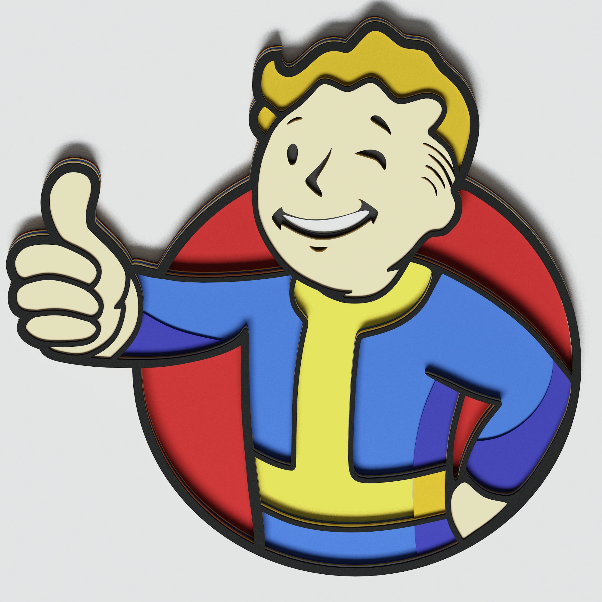 Download Multilayer Vault Boy Mandala DXF SVG Vector Vault Boy | Etsy