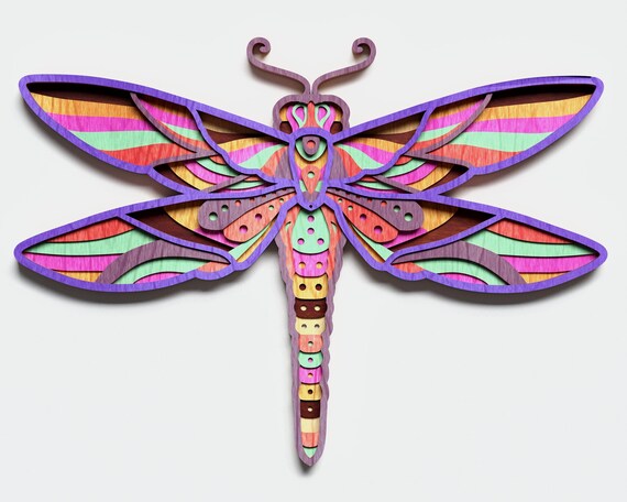 Download Multilayer Dragonfly Mandala Svg Vector Mandala File For Etsy