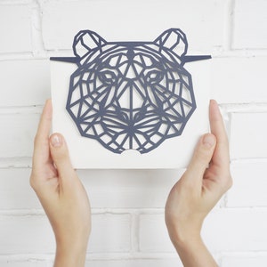 tiger envelope template for paper cutting tri fold envelope etsy