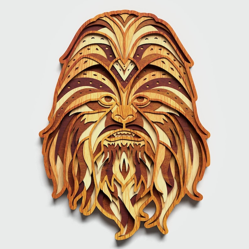 Download Multilayer Chewbacca Mandala DXF SVG Vector Star Wars | Etsy