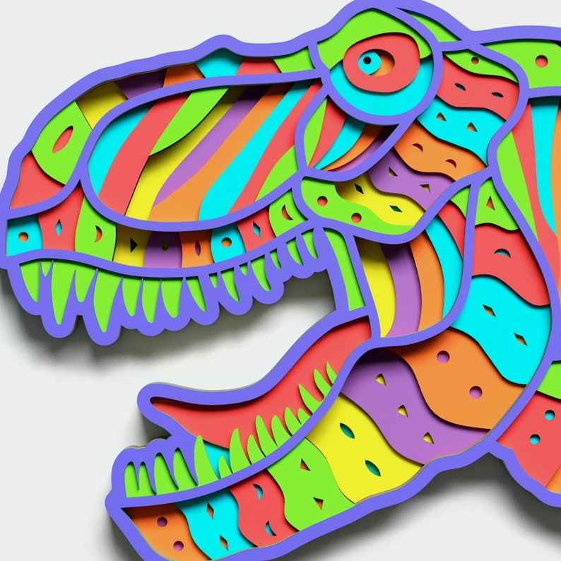 Download Multilayer Tyrannosaurus Mandala SVG Vector Mandala file ...