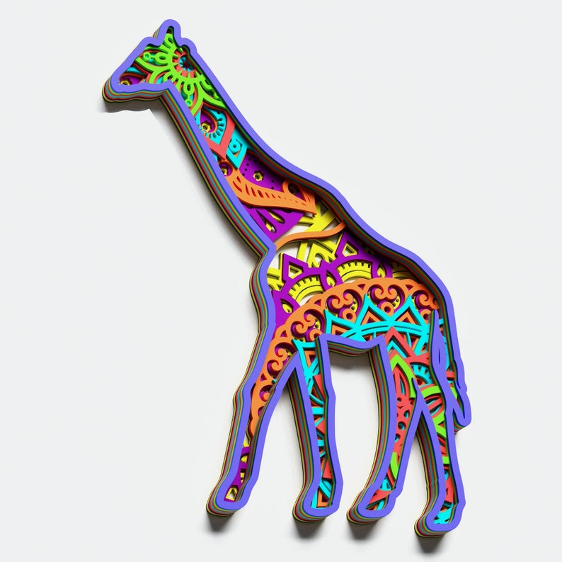 Download Paper Cut Vector Mandala Multilayer Giraffe Mandala Svg Dxf Cdr Vector Mandala File For Laser Cutting 3d Mandala Svg Wood Wall Art Svg Kits How To Craft Supplies Tools Delage Com Br