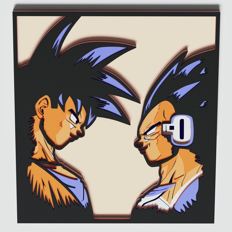 Download Multilayer Dragon Ball Mandala DXF SVG Layered Goku and | Etsy