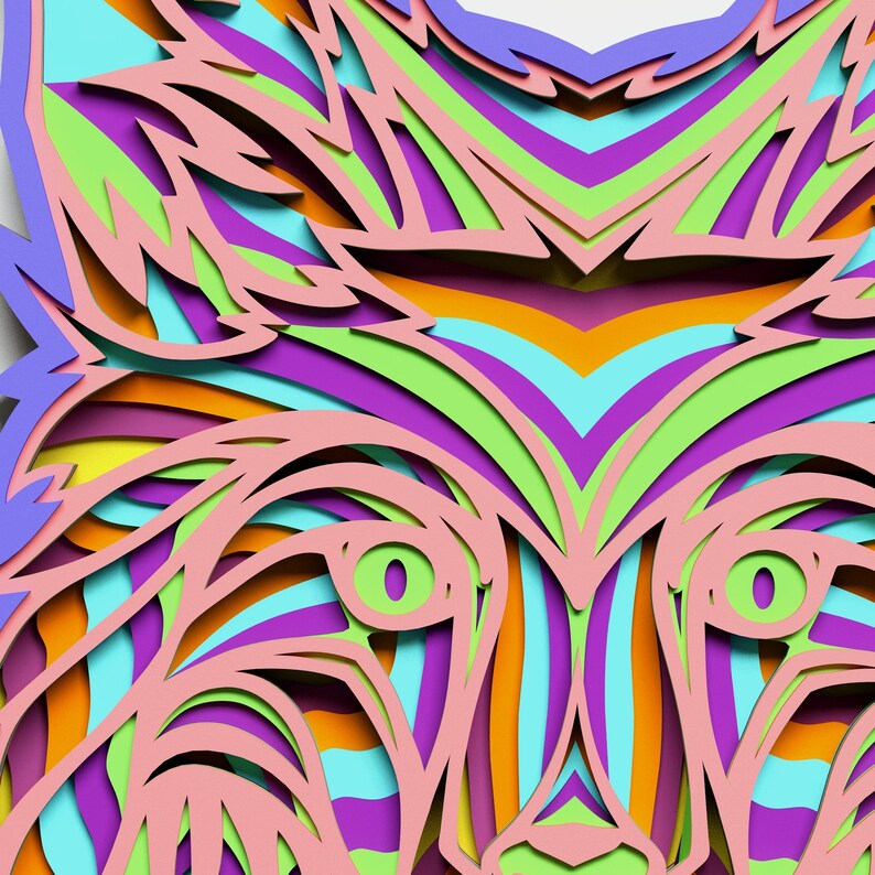 Download Multilayer Fox Mandala DXF SVG CDR Vector Mandala file for ...