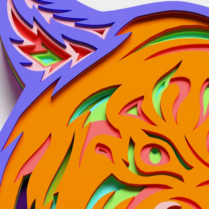 Download Multilayer Tiger Mandala DXF SVG Vector Mandala file for ...