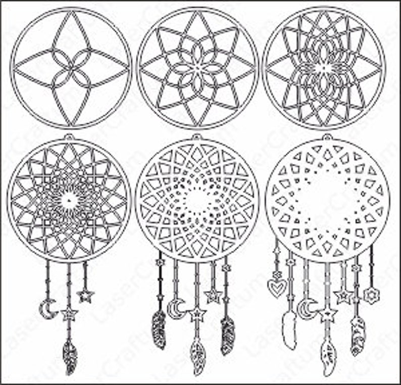 Download Dream Catcher Multilayer Mandala DXF SVG CDR Vector ...