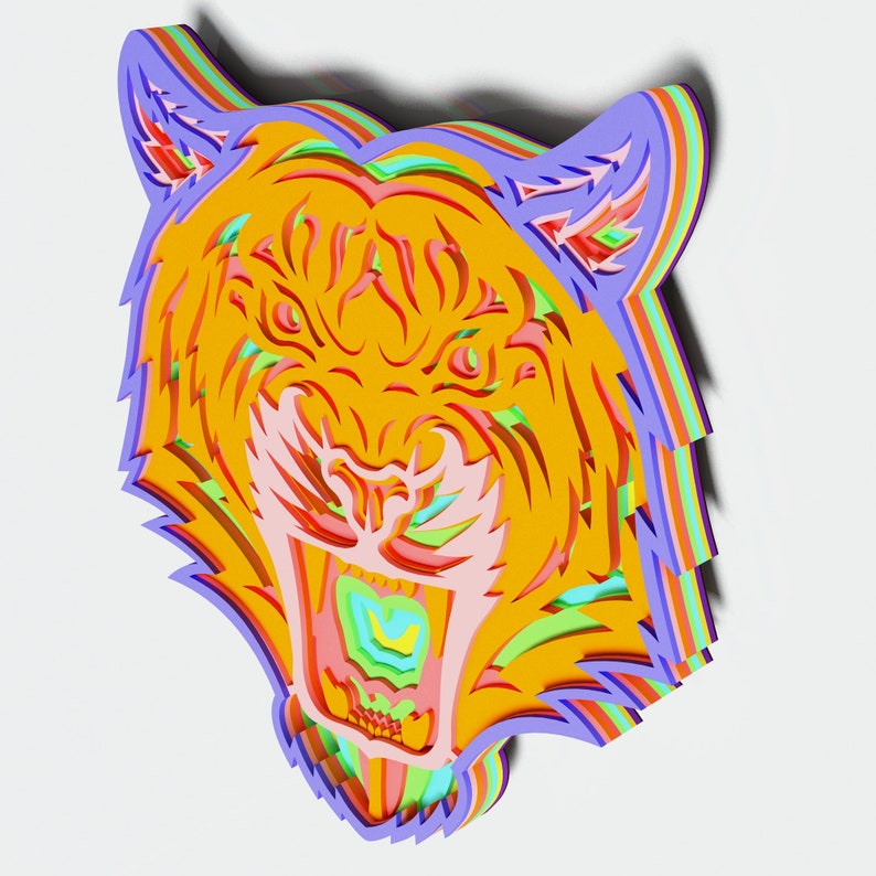 Download Multilayer Tiger Mandala DXF SVG Vector Mandala file for ...