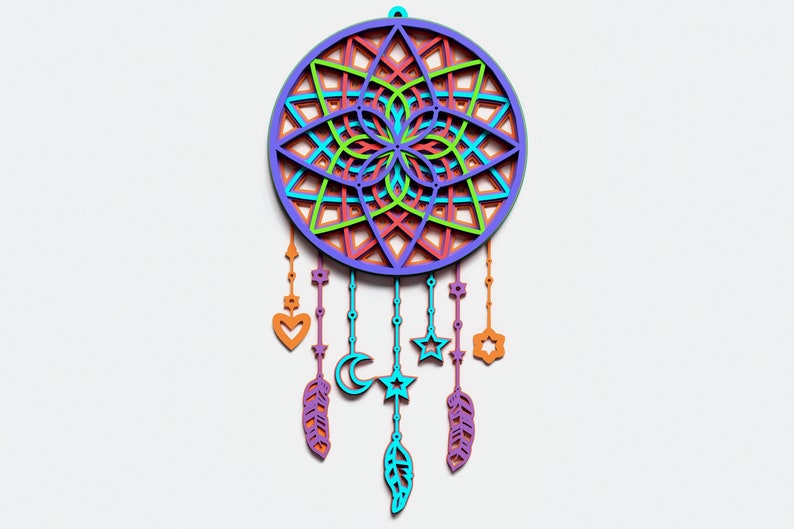 Download Dream Catcher Multilayer Mandala DXF SVG CDR Vector ...