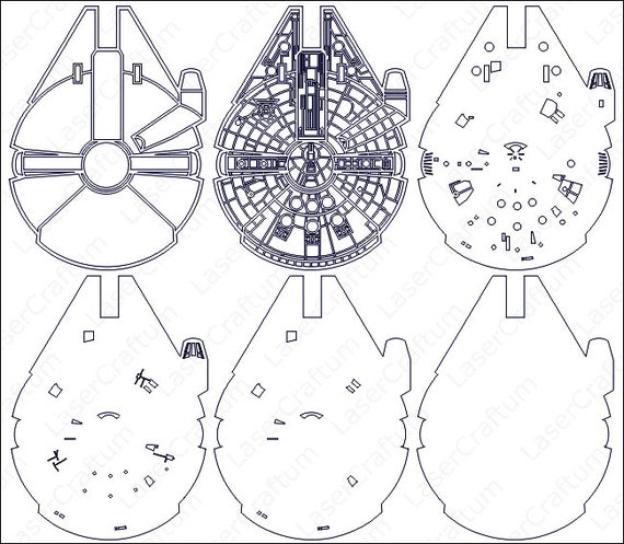 Download Multilayer Millennium Falcon Mandala Svg Layered Star Wars Etsy
