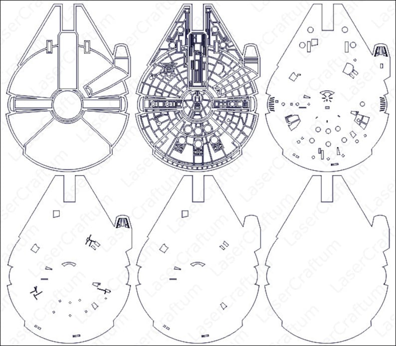 Download Multilayer Millennium Falcon Mandala SVG Layered Star Wars ...