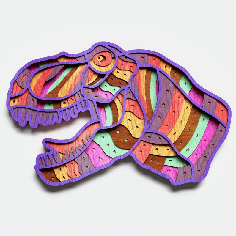 Download Multilayer Tyrannosaurus Mandala SVG Vector Mandala file ...
