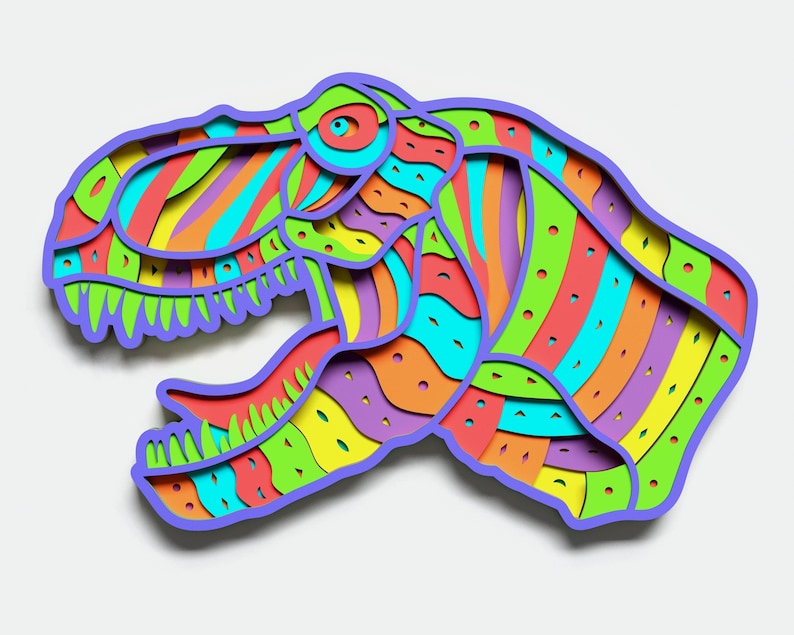 Download Multilayer Tyrannosaurus Mandala SVG Vector Mandala file ...