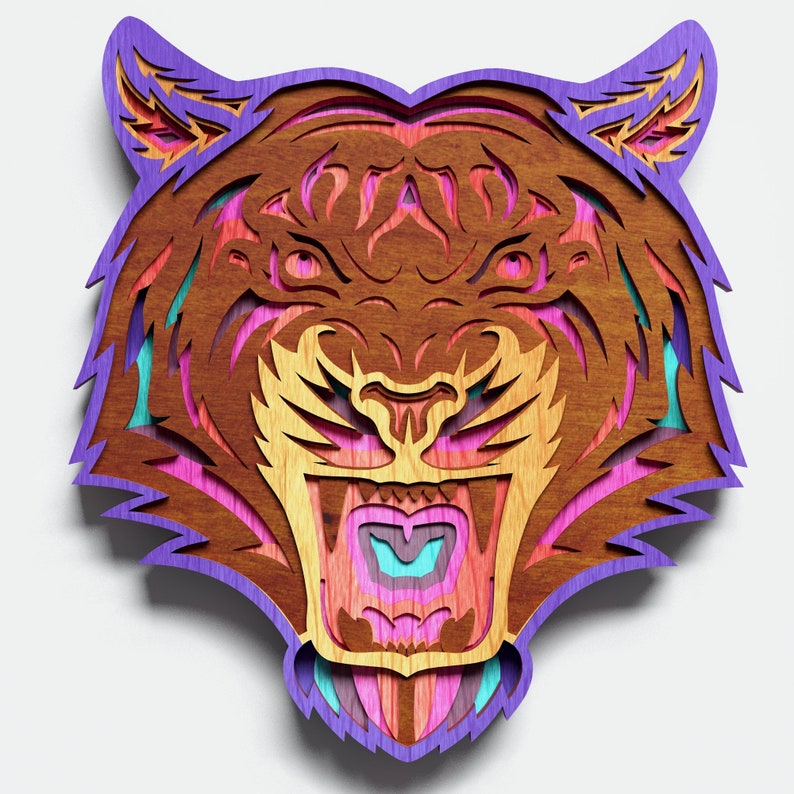 Download Multilayer Tiger Mandala DXF SVG Vector Mandala file for ...