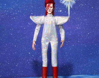 David Bowie Art Doll – Aladdin Sane / Ziggy Stardust – One of a Kind Collectible Figure