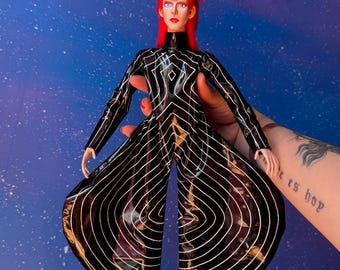 David Bowie Art Doll in Kansai Yamamoto Costume. Handmade