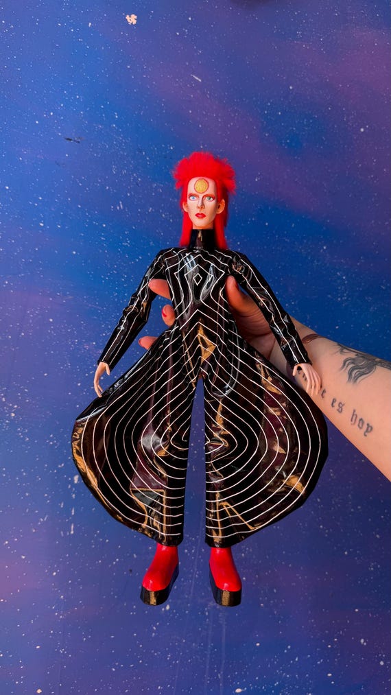 David Bowie Art Doll in Kansai Yamamoto Costume. Handmade