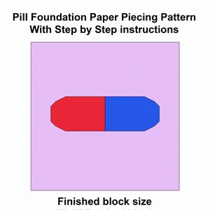 Pill Foundation Paper Piecing Pattern FPP