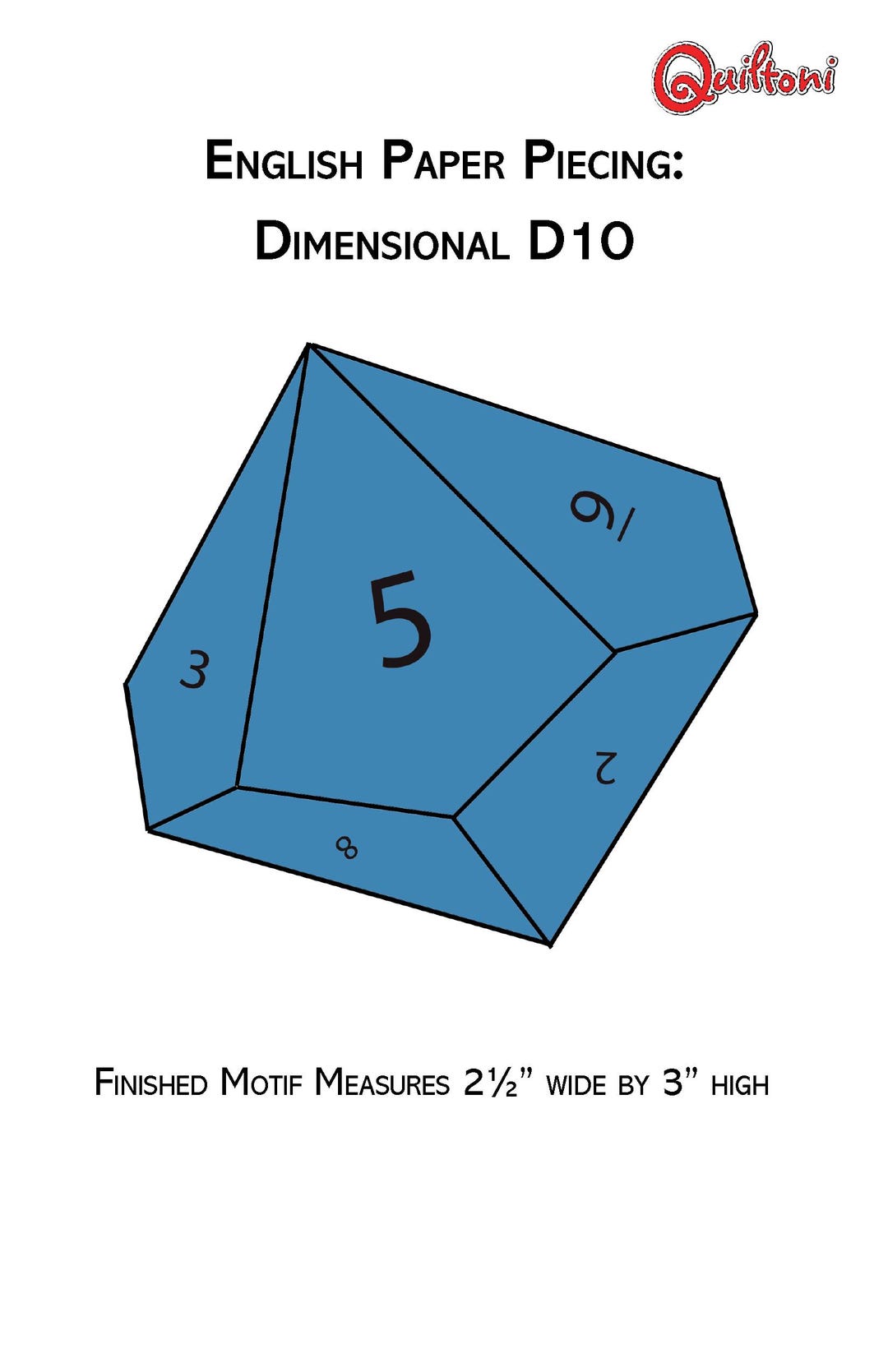 D10 EPP (hand Sewing) PDF Pattern (templates Included to Print) - Etsy